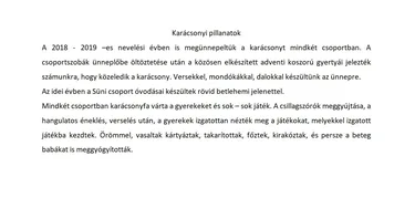 2018 Karácsonyi pillanatok