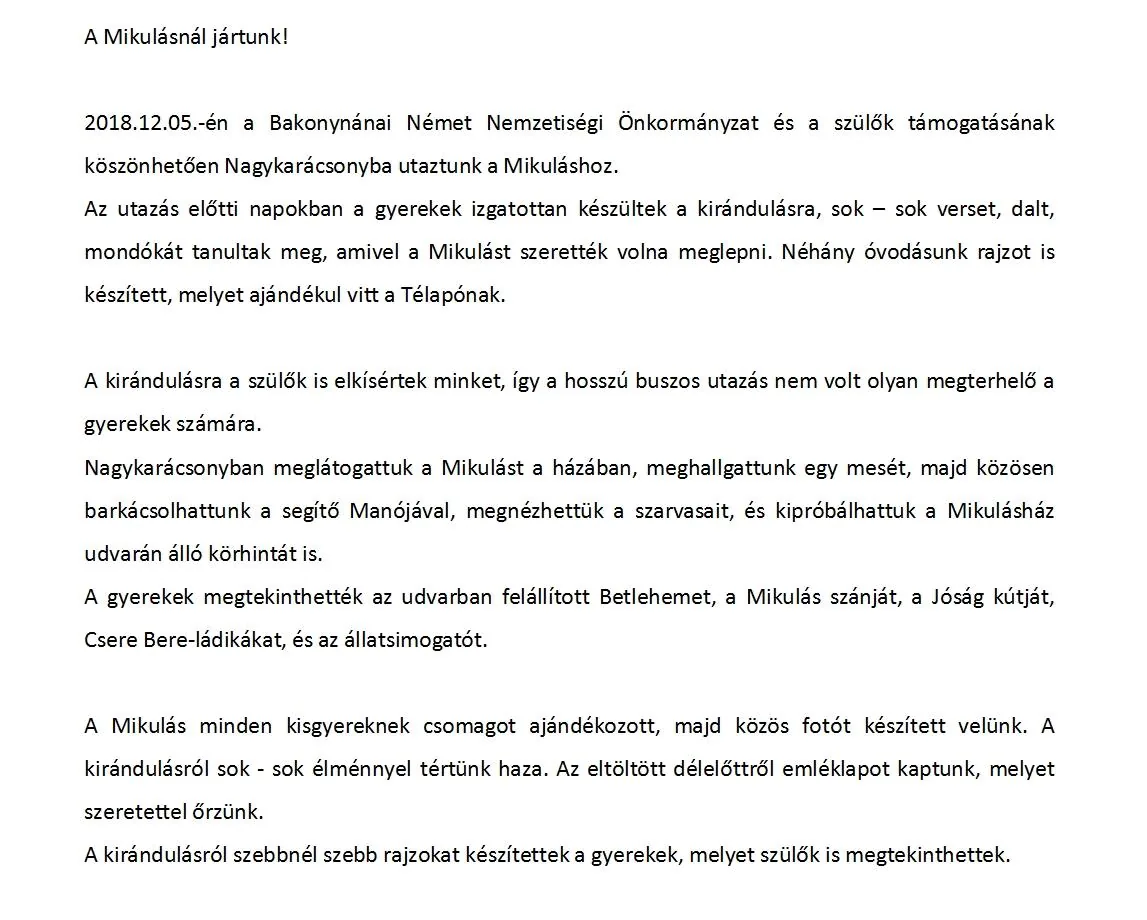 2018 A Mikulásnál jártunk!