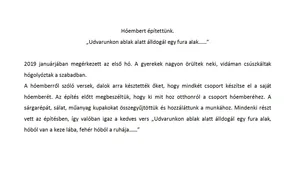 2019 Hóembert építettünk