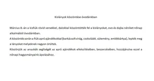 2019 Kislányok köszöntése óvodánkban