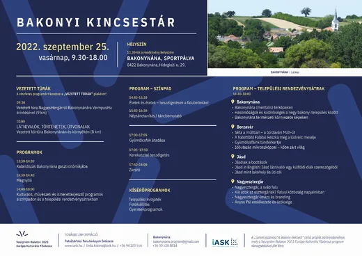 'Bakonyi Kincsestár program' cikk borítóképe